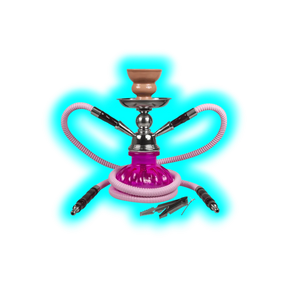 Sahbi Shisha 24 cm Two Tubes Pink