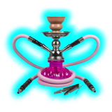 Sahbi Shisha 24 cm Two Tubes Pink