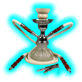 Sahbi Shisha 24 cm Two Tubes White