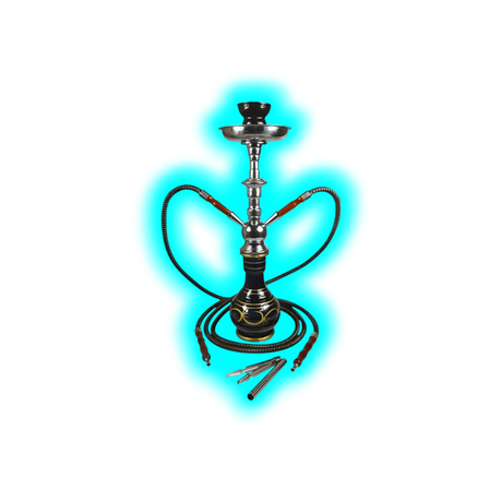 Sahbi Shisha 47cm Two Tubes Black