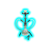 Sahbi Shisha 47cm Two Tubes White