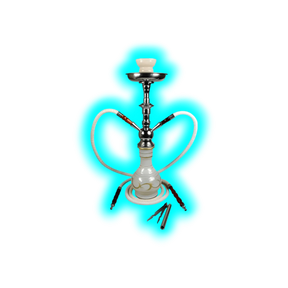 Sahbi Shisha 47cm Two Tubes White