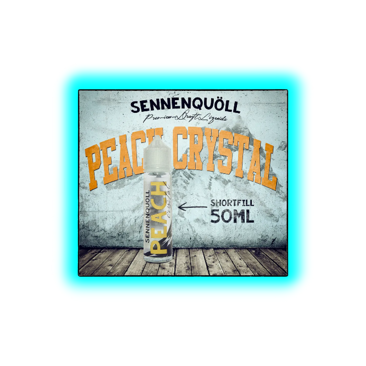 Sennenquöll Glacier Water Peach Crystal Shortfill 50ml