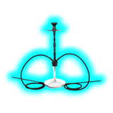 Shisha "Adelphos" sz. 70cm 2 Anschl.