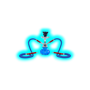 Shisha "Fortuna" Blau 25cm 2 Anschl.