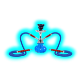 Shisha "Fortuna" Blau 25cm 2 Anschl.