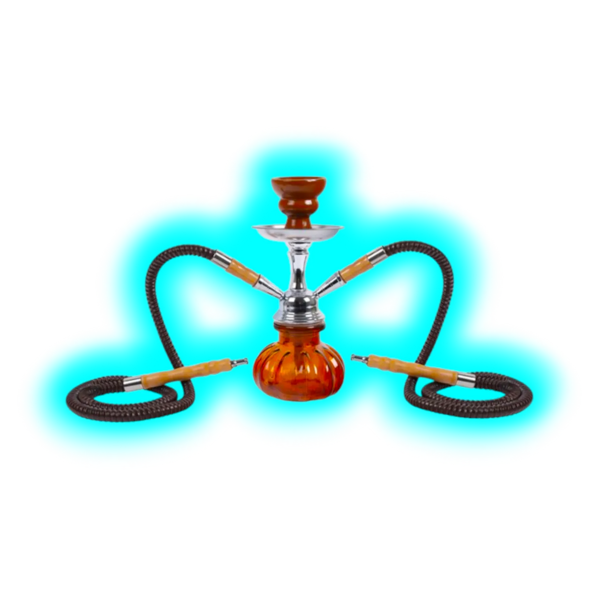 Shisha "Fortuna" Braun 25cm 2 Anschl.