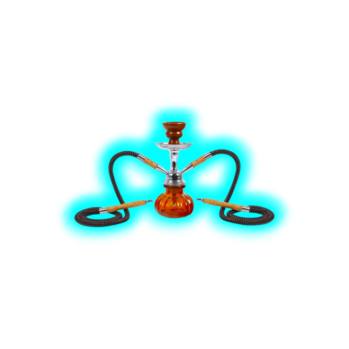 Shisha "Fortuna" Braun 25cm 2 Anschl.