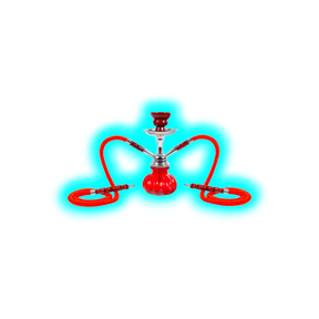 Shisha "Fortuna" Rot 25cm 2 Anschl.