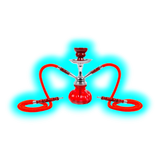 Shisha "Fortuna" Rot 25cm 2 Anschl.