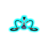 Shisha "Fortuna" schwarz 25cm 2 Anschl.