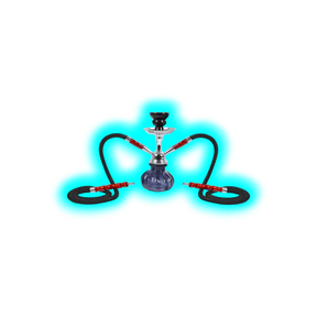 Shisha "Fortuna" schwarz 25cm 2 Anschl.