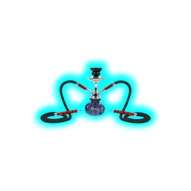 Shisha "Fortuna" schwarz 25cm 2 Anschl.