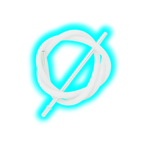 Shisha Silikonschlauch Weiss 150cm inkl Mundstück