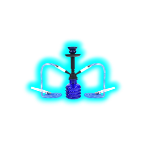 Shisha "Smarty" Blau 32cm 2 Anschl.