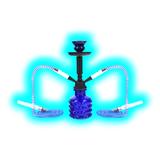Shisha "Smarty" Blau 32cm 2 Anschl.