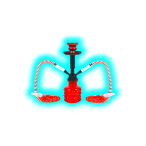 Shisha ""Smarty"" Rot 32cm 2 Anschl.