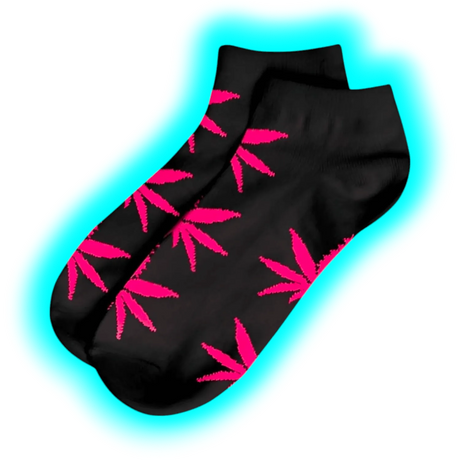 Short Socks-Size 36-42 Black/Pink