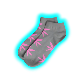 Short Socks-Size 36-42 Grey/Pink