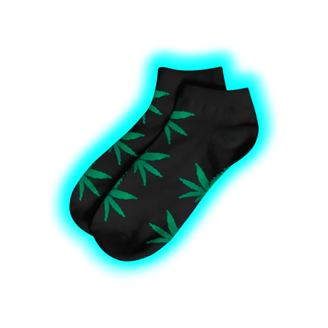 Short Socks-Size 40-45 Black/Green