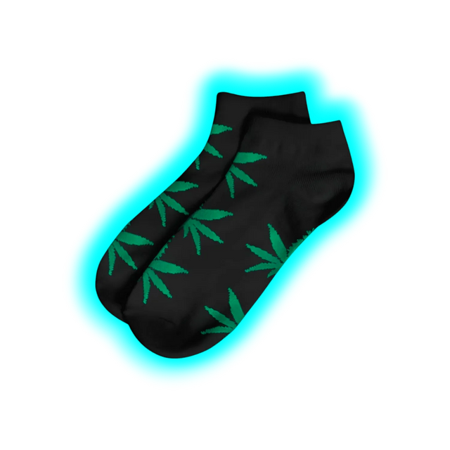 Short Socks-Size 40-45 Black/Green