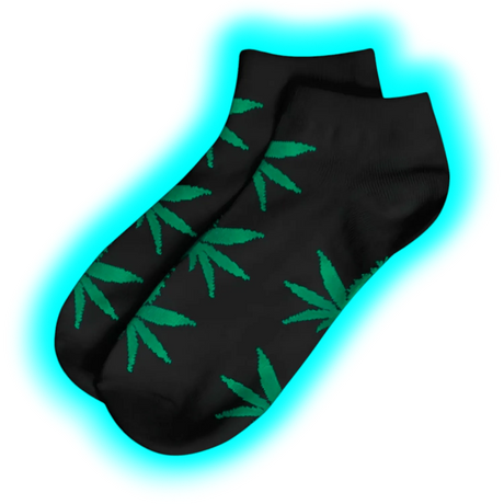 Short Socks-Size 40-45 Black/Green