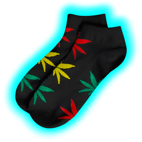 Short Socks-Size 40-45 Black/Rasta
