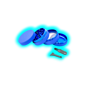 Silicone coated Grinder Blue 4 Parts 50mm