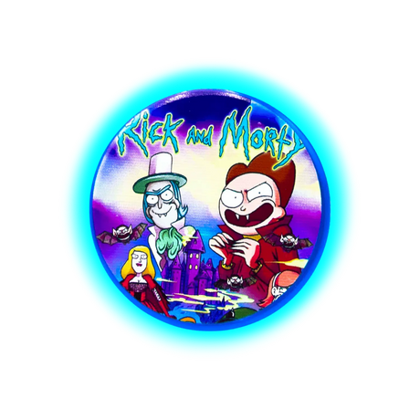 Rick and Morty Aluminium Grinder Blue 4 Parts 50mm