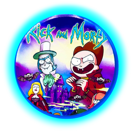 Rick and Morty Aluminium Grinder Blue 4 Parts 50mm