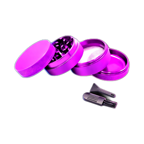 Silicone coated Grinder Purple 4 Parts 50mm