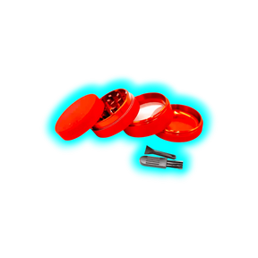 Silicone coated Grinder Red 4 Parts 50mm