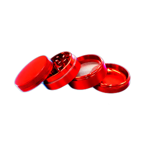 Silicone coated Grinder Red 4 Parts 50mm