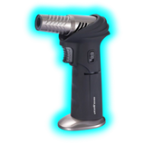 Silver Match Rotative Head Créme Brulée Butane Gas Torch Black