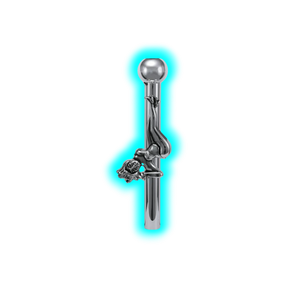 Silver Metal Sniffer Pole Dancer Girl 6cm