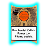 Arancia Tonic: CBD-Verpackung mit Preis- und Gehaltsangabe sowie mehrsprachigen Warnhinweisen zur Gesundheitsschädigung durch Rauchen.