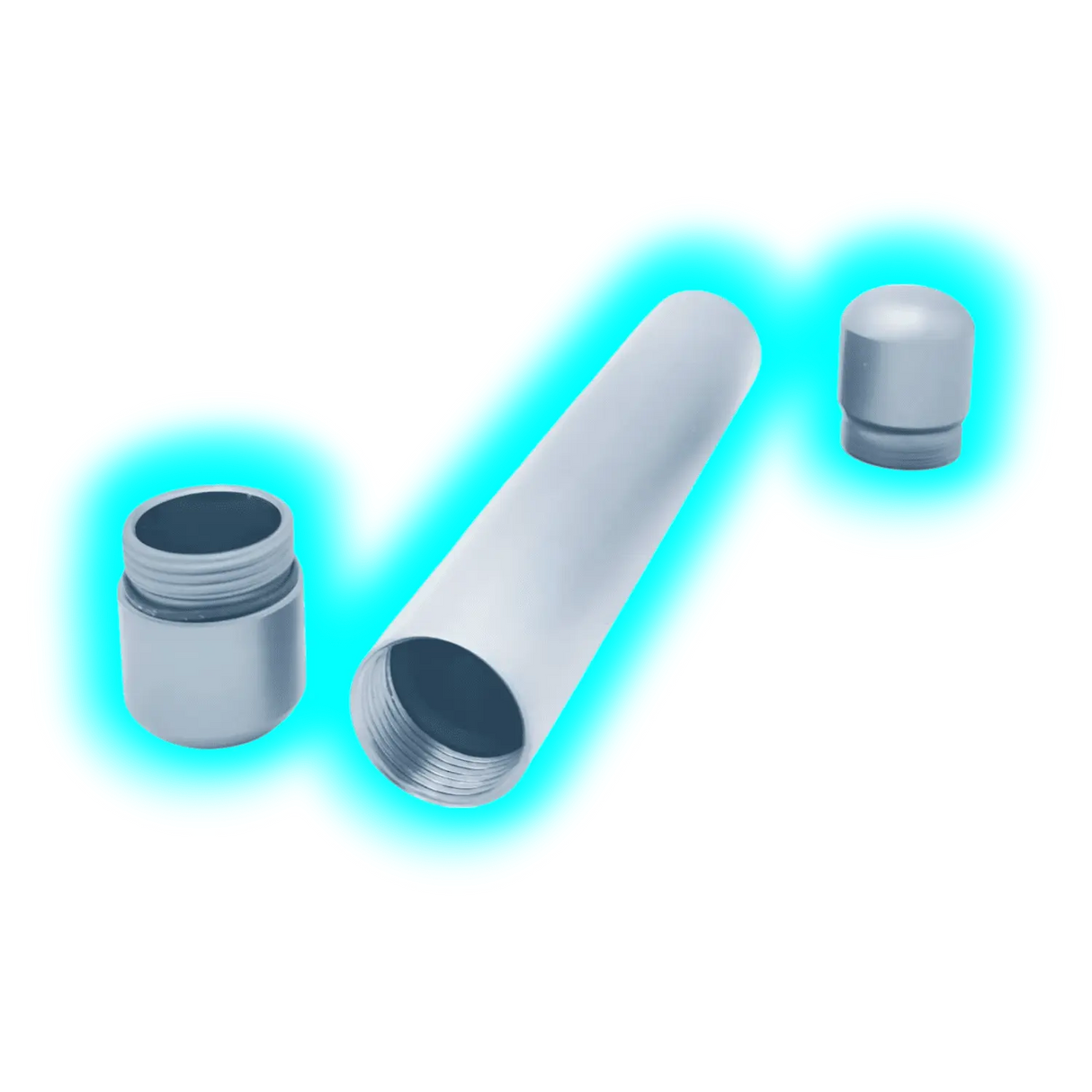 Smellproof Metal Tube 2.0 Grey 12 x 1.8 cm