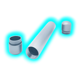 Smellproof Metal Tube 2.0 Grey 12 x 1.8 cm