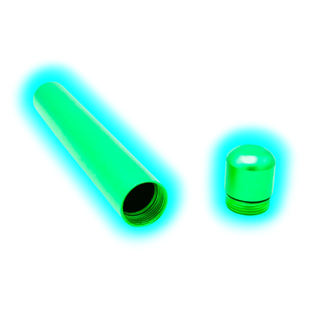 Smellproof Metal Tube Green 12 x 1.8 cm