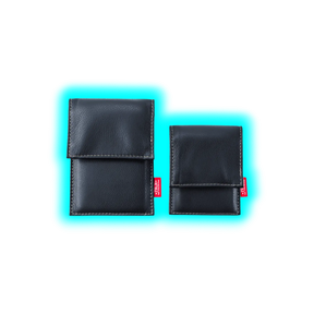 STALIN PhoneBag Echtleder Small schwarz mit dunkelgrauen Nähten