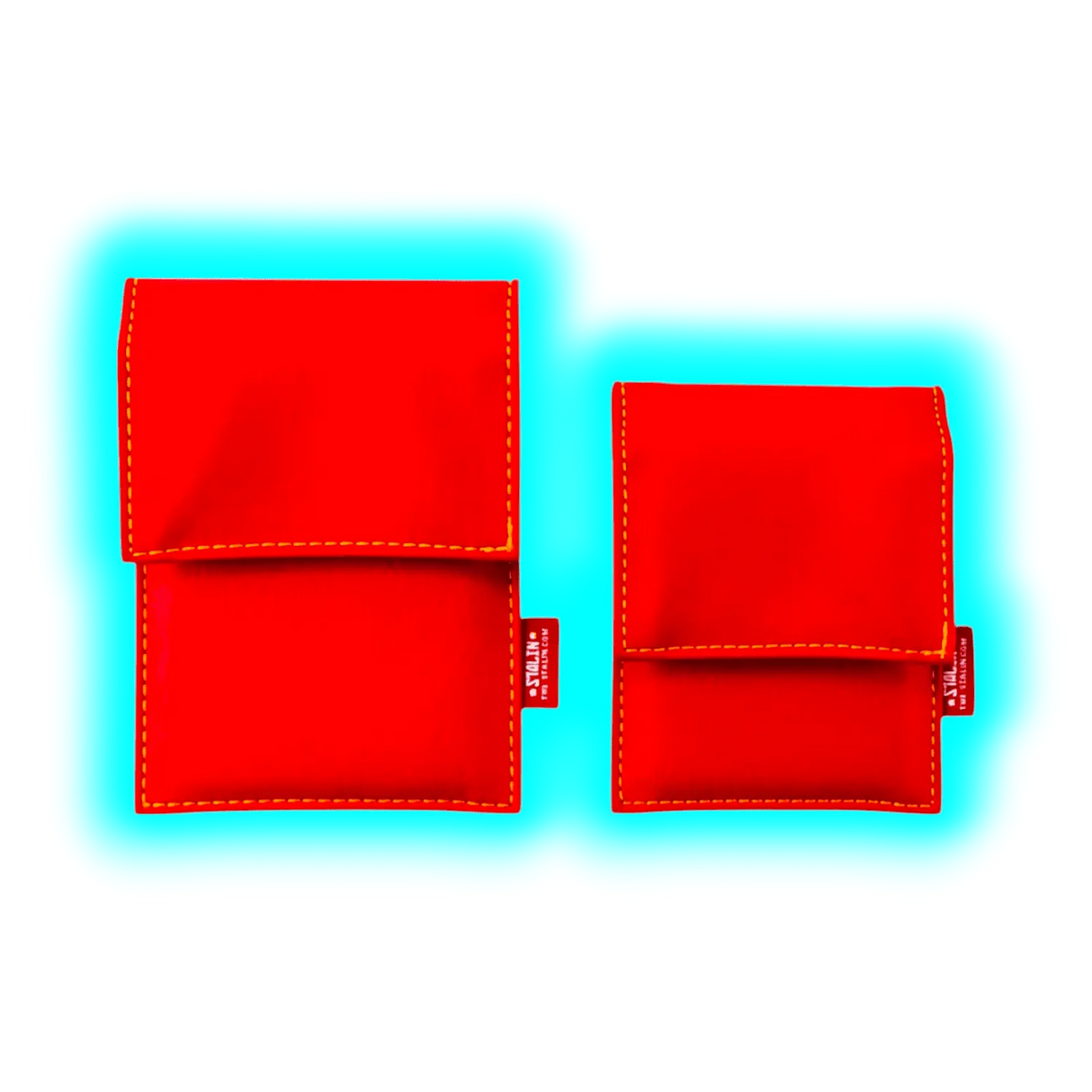 STALIN PhoneBag Kunstleder Small rot mit gelben Nähten