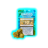 Sweed Swiss Weed: Super Silver Haze (2g/10.-). Ansicht der getrockneten CBD-Blüten vor der Originalverpackung.