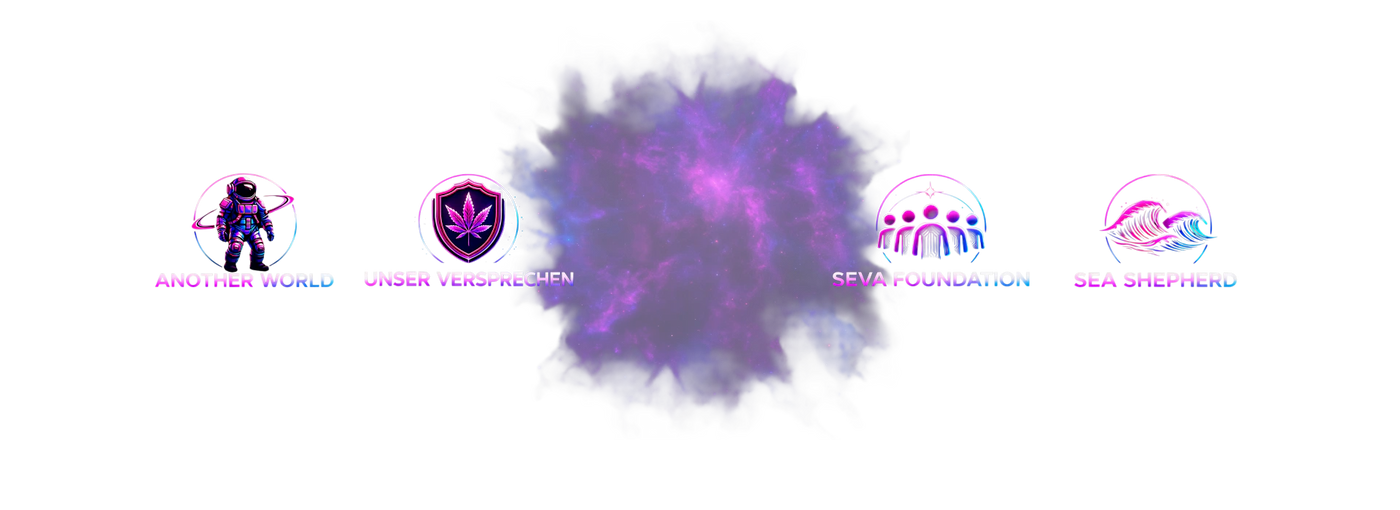 Markenwerte des Shops mit Another World, unserem Kundenversprechen sowie Unterstützung für Seva Foundation und Sea Shepherd