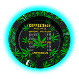 V Syndicate Metal Tin Ashtray - Amsterdam Coffeeshop Menu