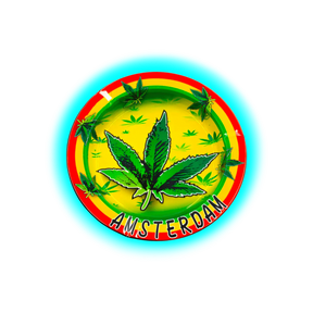 V Syndicate Metal Tin Ashtray - Amsterdam Rasta Rainbow