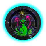 V Syndicate Metal Tin Ashtray - Mushroom Alien