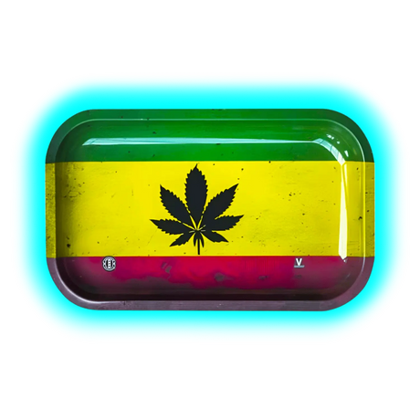 V-Syndicate Rolling Tray M Rasta Leaf 160 x 270mm