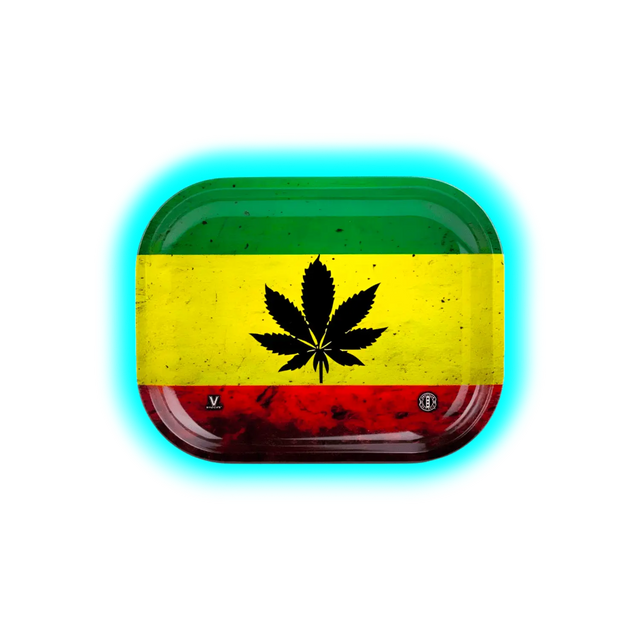 V-Syndicate Rolling Tray S Rasta Leaf 140 x 180mm