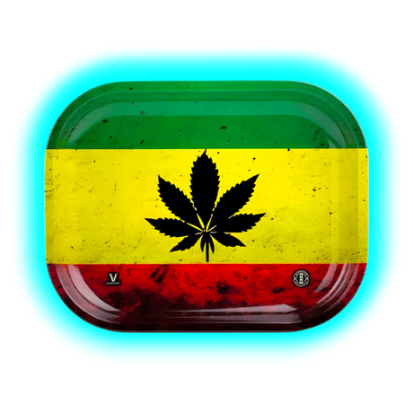 V-Syndicate Rolling Tray S Rasta Leaf 140 x 180mm