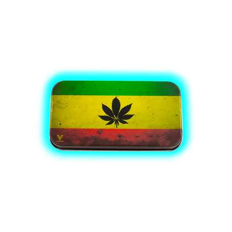 V Syndicate Syndicase Tin Box - Rasta Leaf